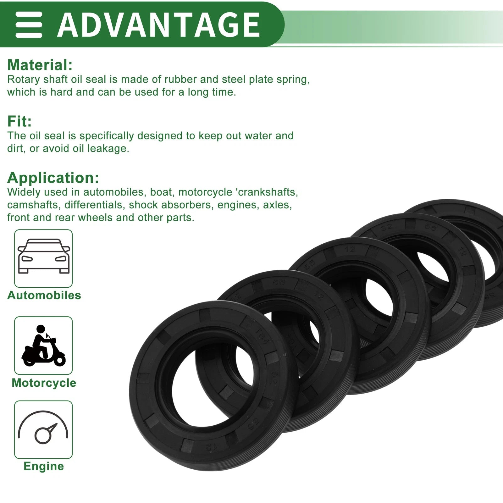 Oil Seal for Rotary Shaft (32x56x12mm)