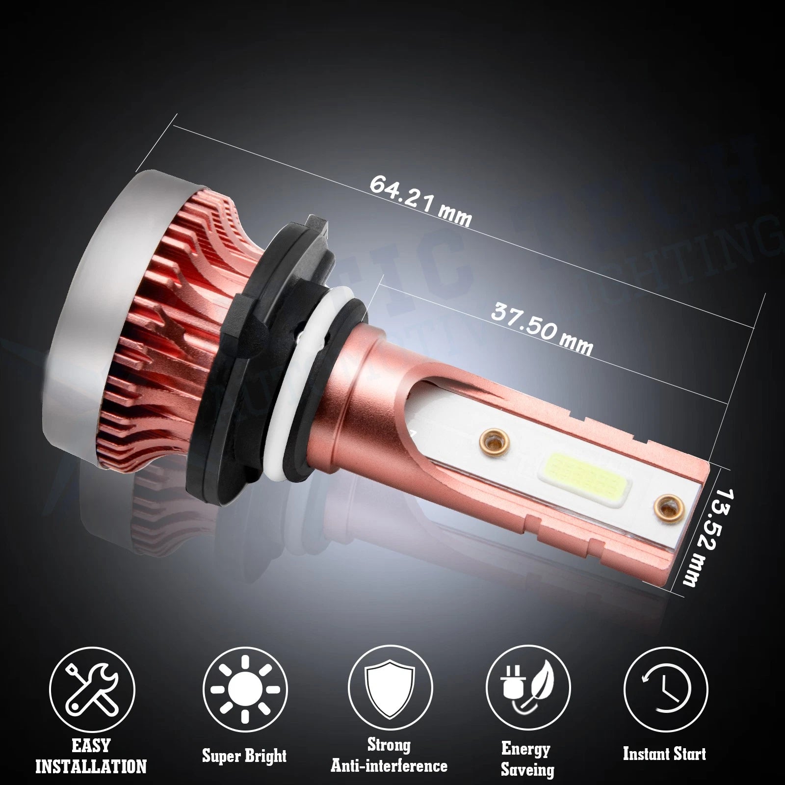 Ice Blue 9005 9011 LED High Beam Headlight Bulbs for Hyundai (2017-2024)