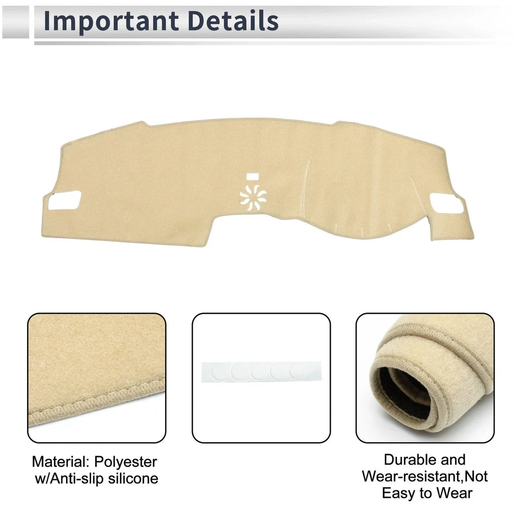 Dashboard Cover Mat for Honda Civic FL5 2022-2024 Sun Protector Pad Beige