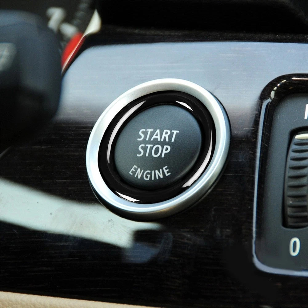 Engine Stop Button Ignition Key Circle Sticker Trim for BMW 3 Series