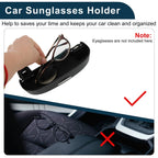 Car Sunglasses Case for Volkswagen T-Roc (2017–2024) ABS Black Set of 1