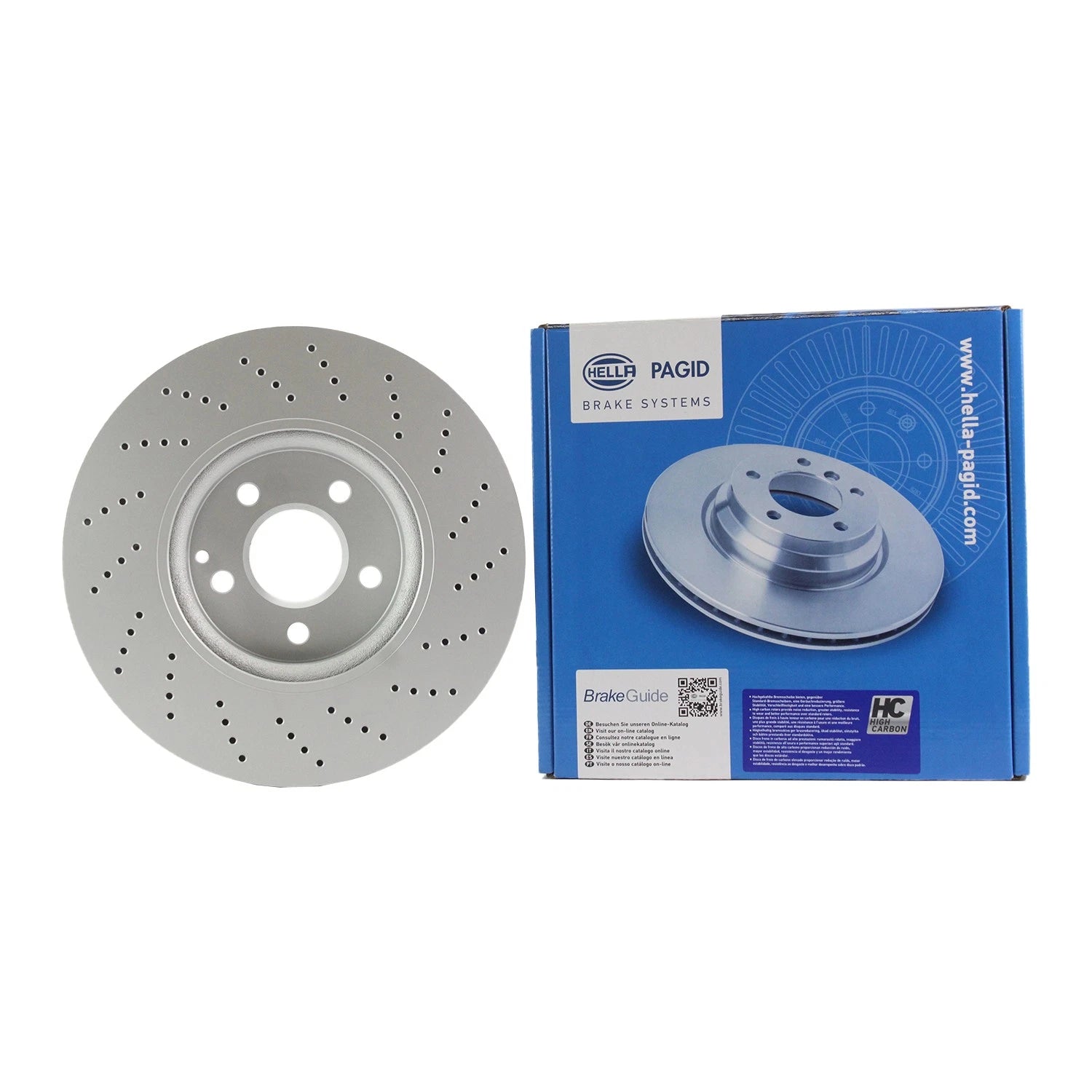 Hella 322mm Drilled Disc Brake Rotor for Mercedes C207 R172 W204 W212