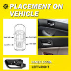 Set of 4 Interior Door Handles for Honda Accord (2003–2007)