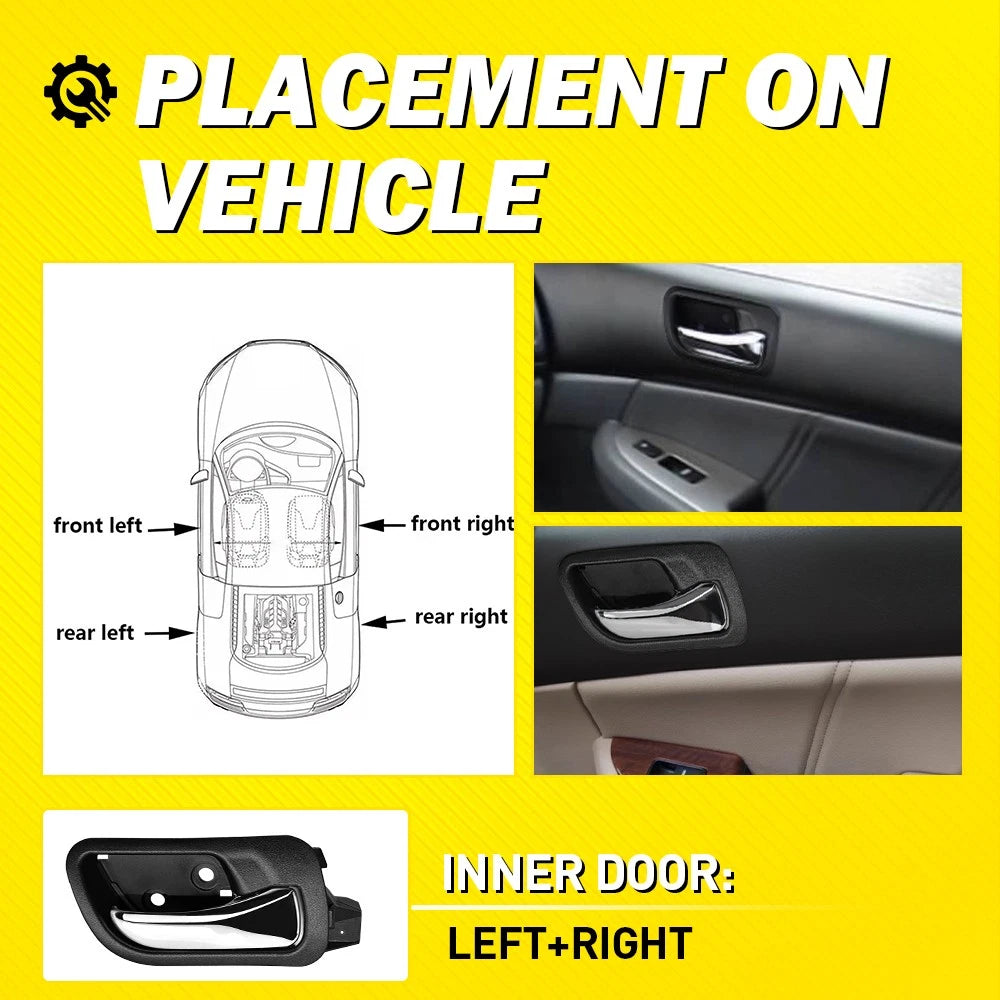 Set of 4 Interior Door Handles for Honda Accord (2003–2007)