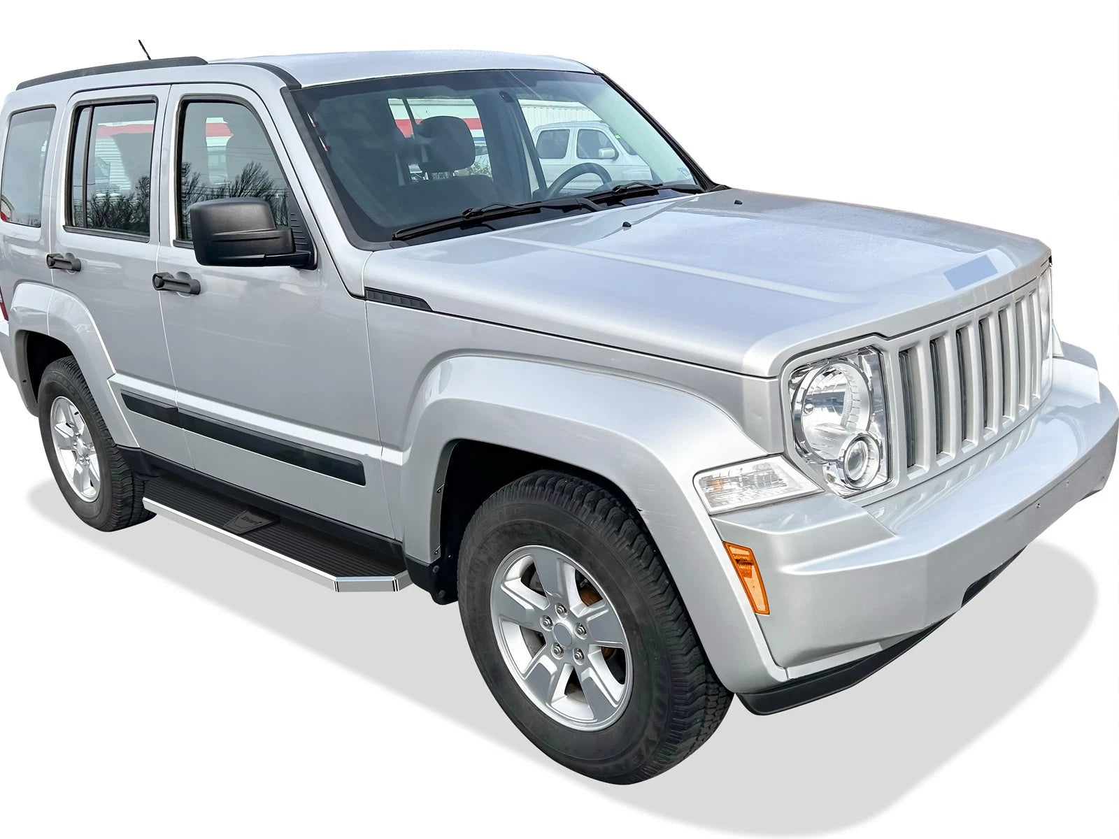 6" Polished Side Step Bars for Jeep Liberty (2008-2013)