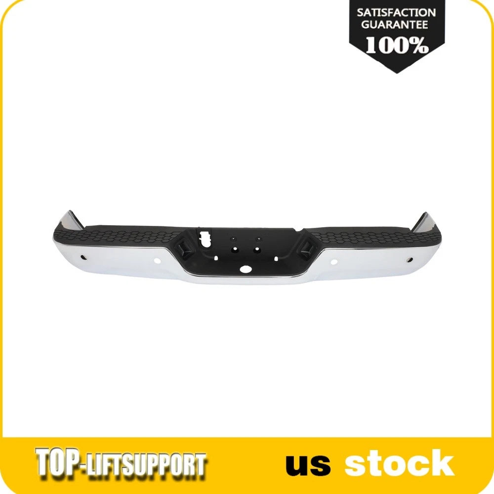Chrome Steel Rear Bumper for Dodge RAM 1500 (2009–2018) w/ Park Assist