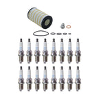 Wix Engine Oil Filter & NGK 16 Spark Plugs for Mercedes W202 C43 AMG (1998–2000)