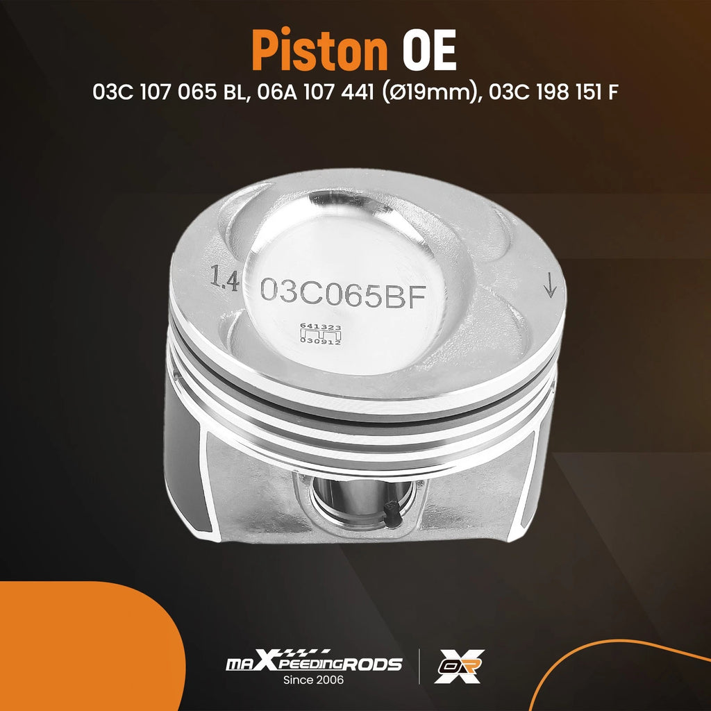 Engine Pistons Rebuild Set for VW Audi 1.4 TSI CAV CTH Ø19mm (2010–2018)
