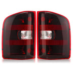 Tail Lights for Chevy Silverado 1500 2500HD 3500HD (2007–2013) Red Black Upgrade