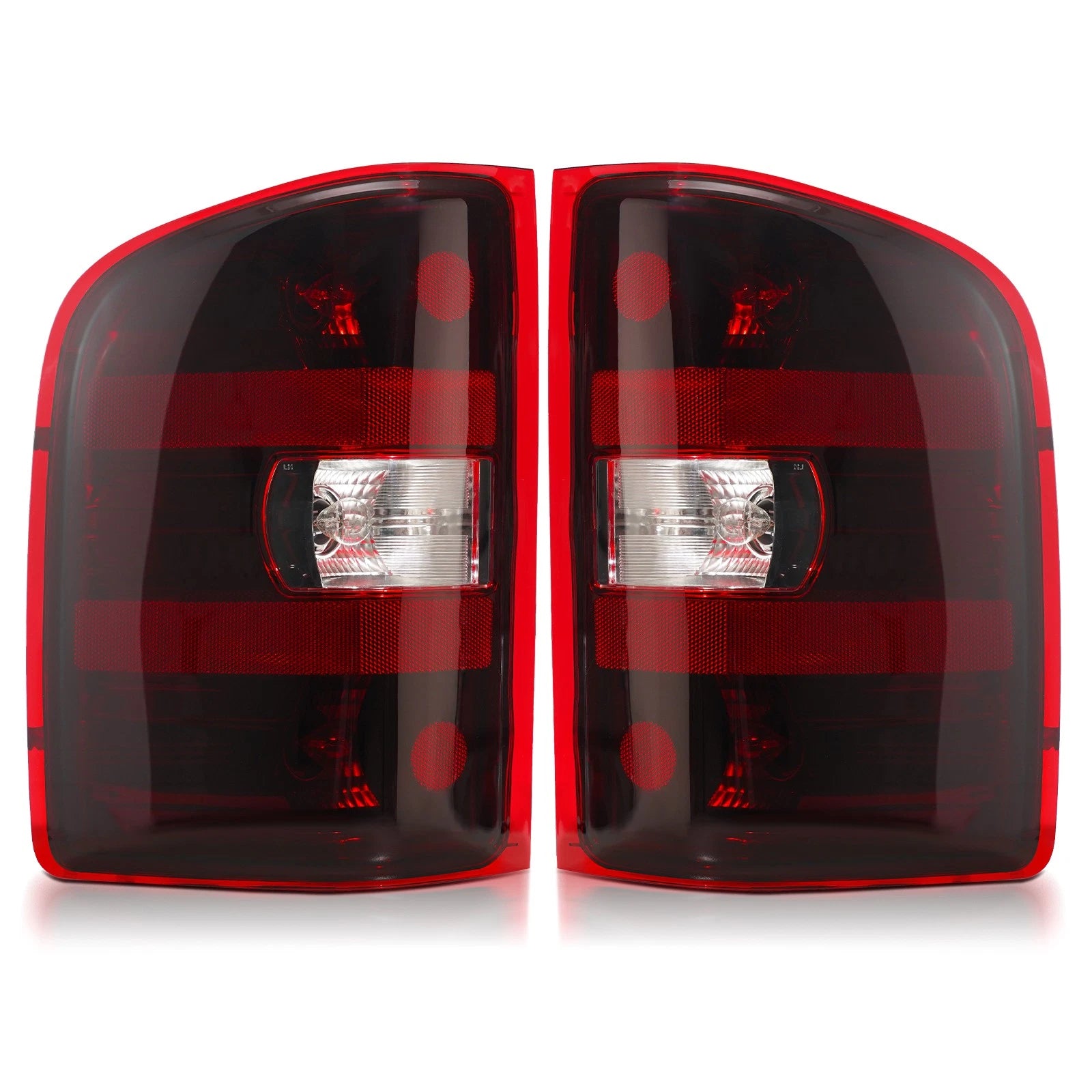 Tail Lights for Chevy Silverado 1500 2500HD 3500HD (2007–2013) Red Black Upgrade