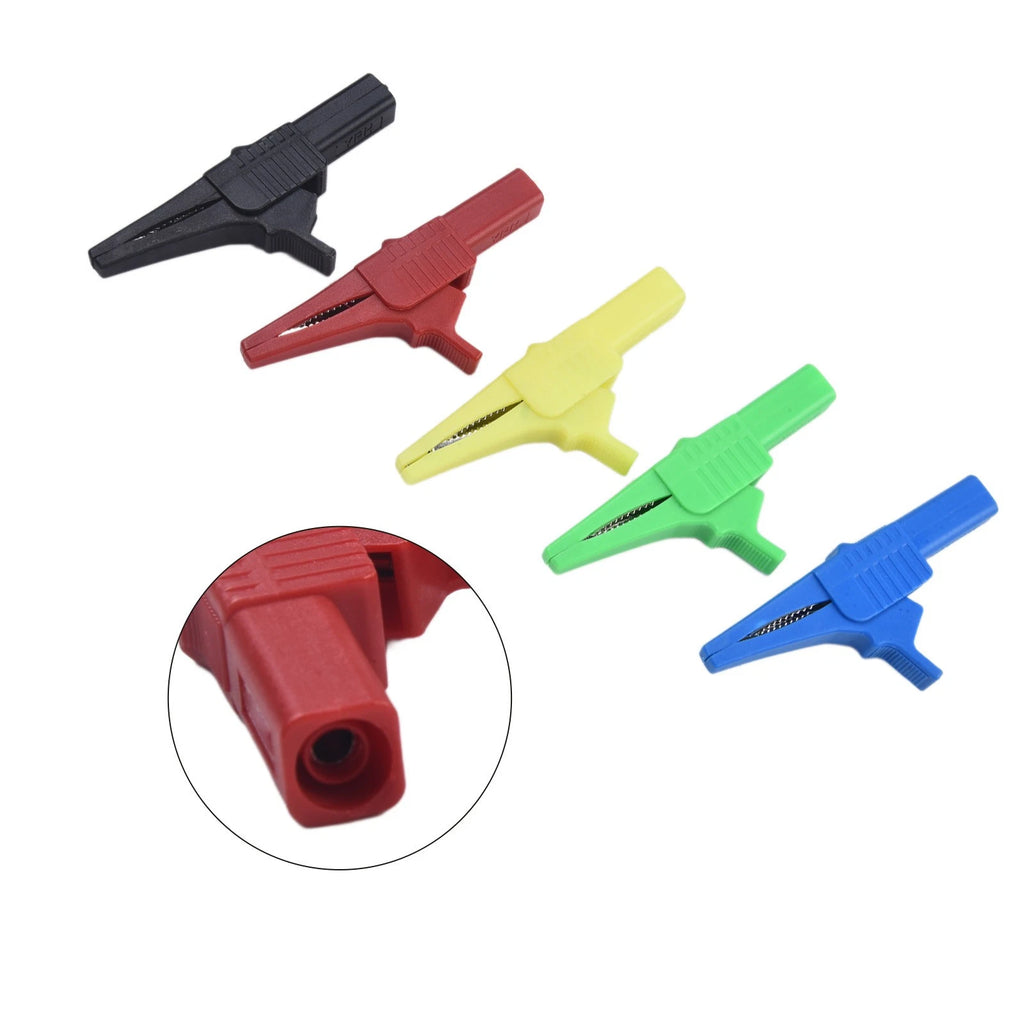 Pack of 5 Copper Crocodile Clips for Multimeter Testing