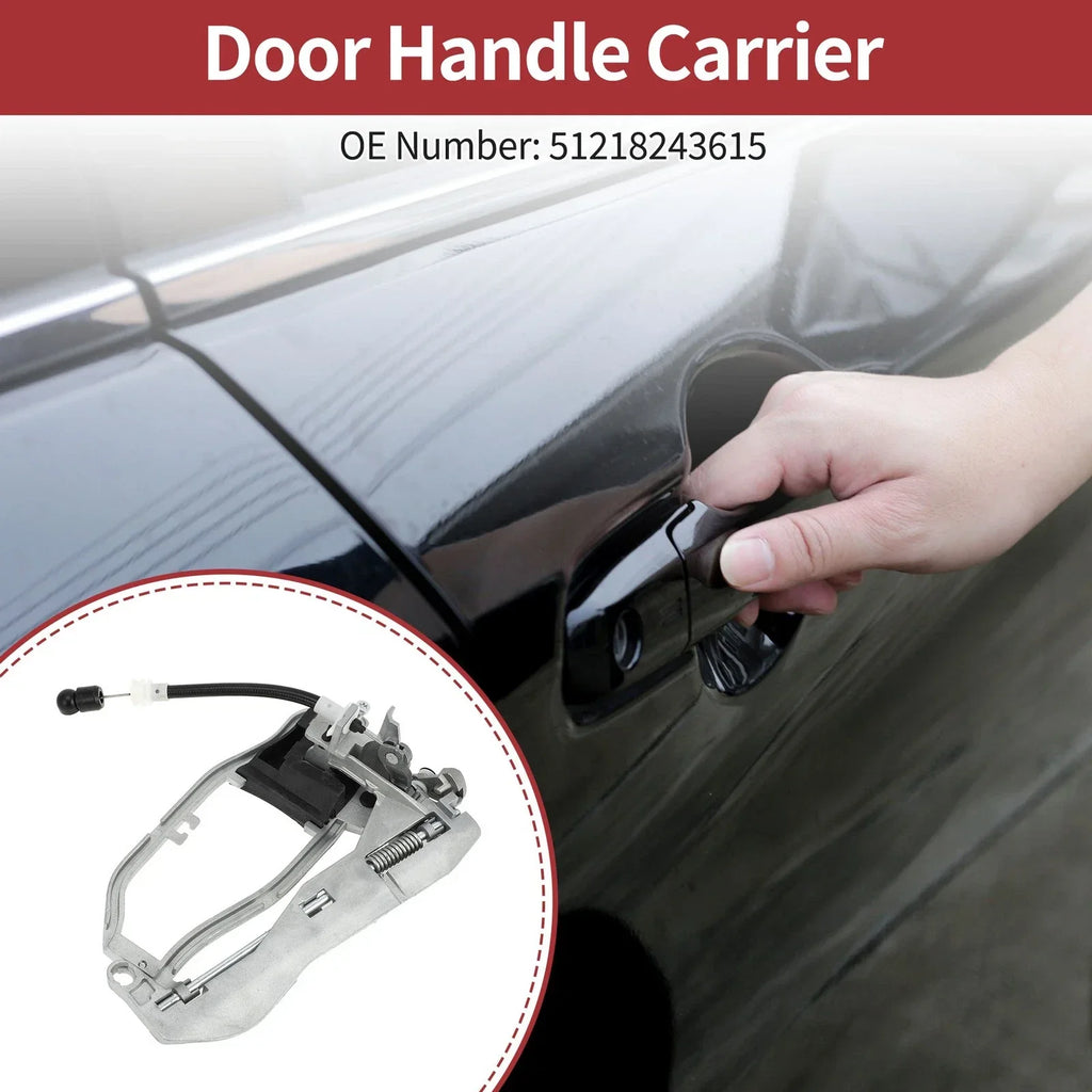 Front Left Door Handle Carrier for BMW E53 X5 (2000-2006) Silver Tone