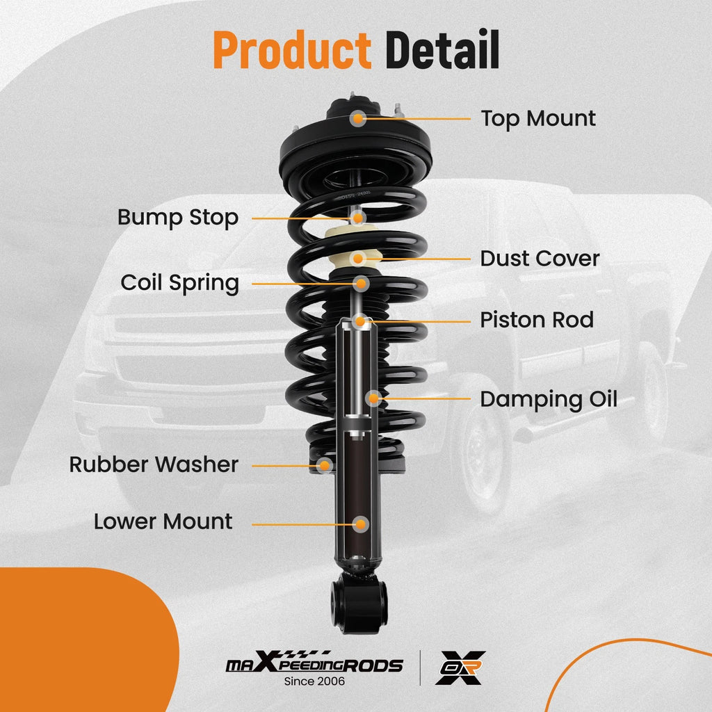 2X Rear Suspension Shock Strut for Ford Expedition, Lincoln Navigator (2003–2006)