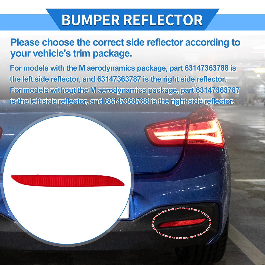 Rear Bumper Reflector No.63147363788 for BMW 1 Series (2015–2016)