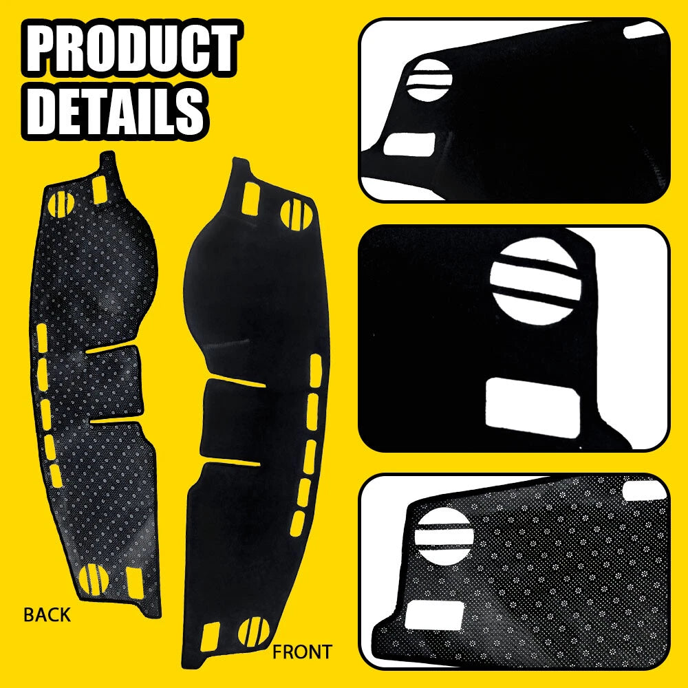 Black Non-Slip Dashboard Cover for Toyota RAV4 (2019–2024)