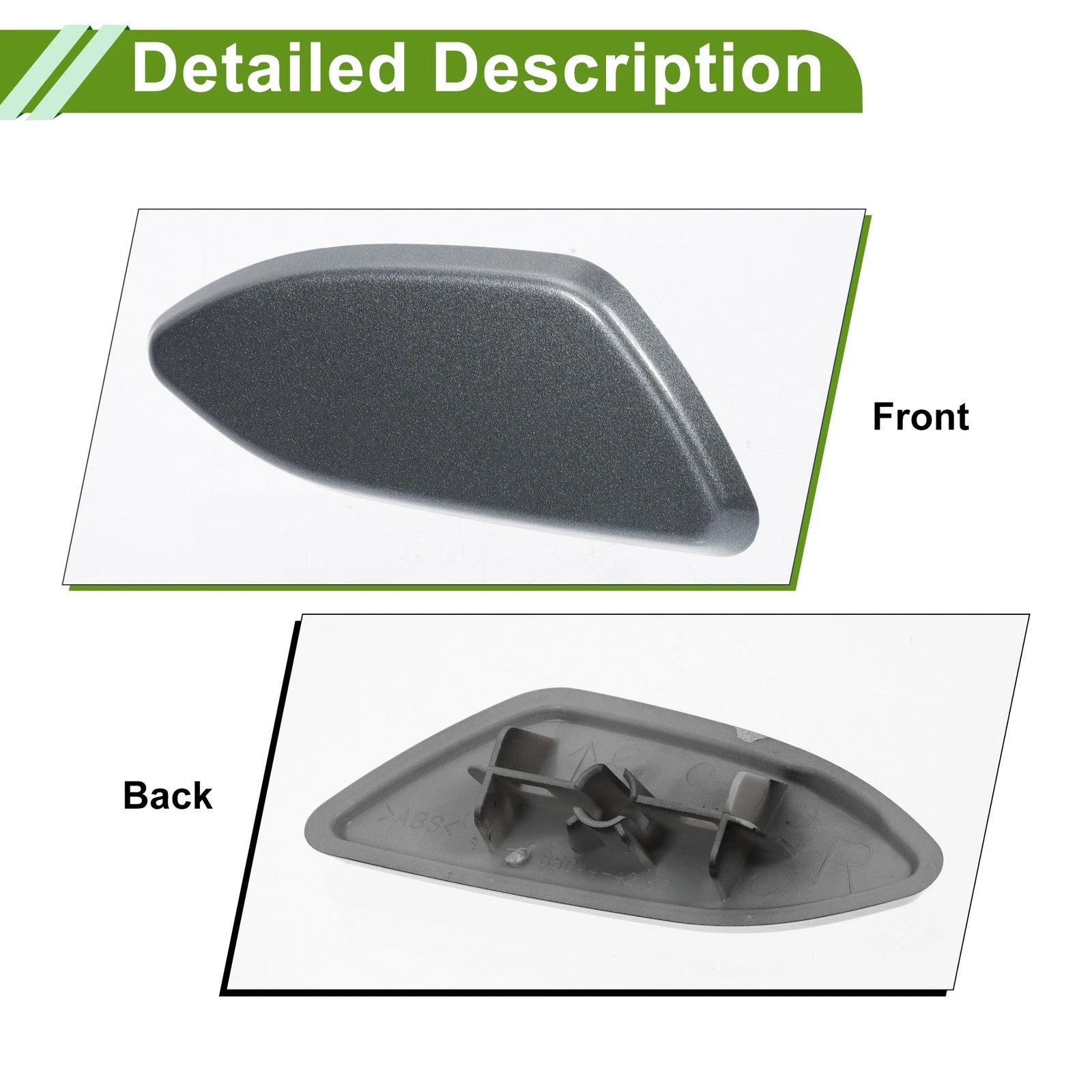 Front Right Washer Nozzle Cover Cap for Toyota RAV4 (2010–2012) 8504442150 Gray