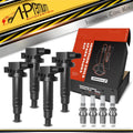 4x Ignition Coil & 4x Iridium Spark Plug for Toyota Prius/Yaris (2001–2009)