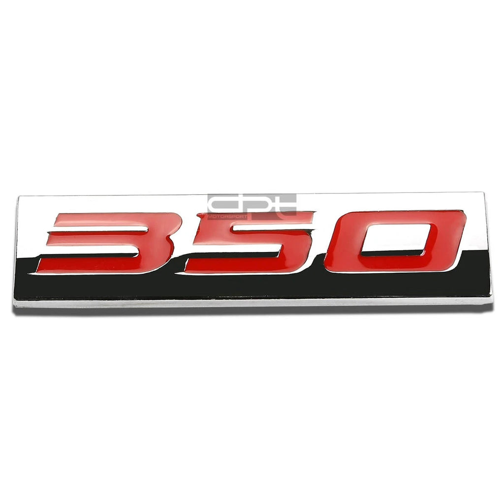 3D Polished Red Lettering Badge for 350