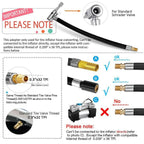 10cm Tyre Chuck Inflator Pump Extension Hose Adapter for Universal Vehicles