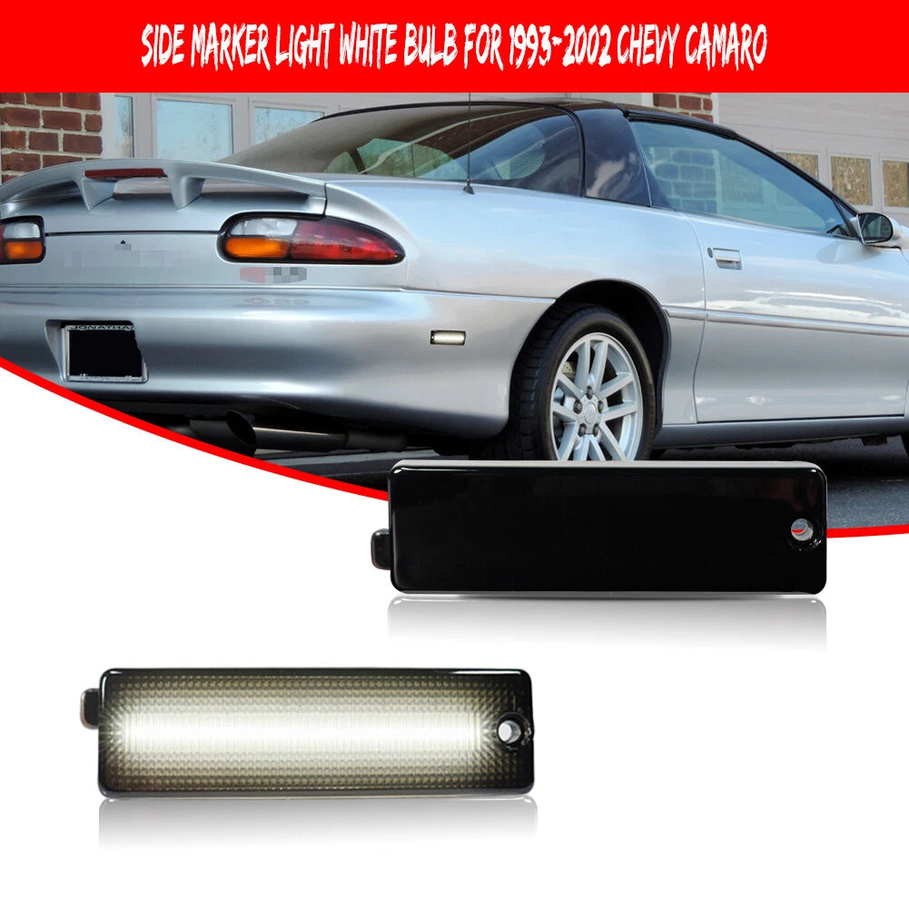 Smoked Lens LED Rear Bumper Side Marker Lights for Chevy Camaro (1993–2002)