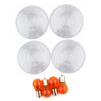 Clear Front Rear Turn Signal Lens Covers for Harley Glide (2014-2023)