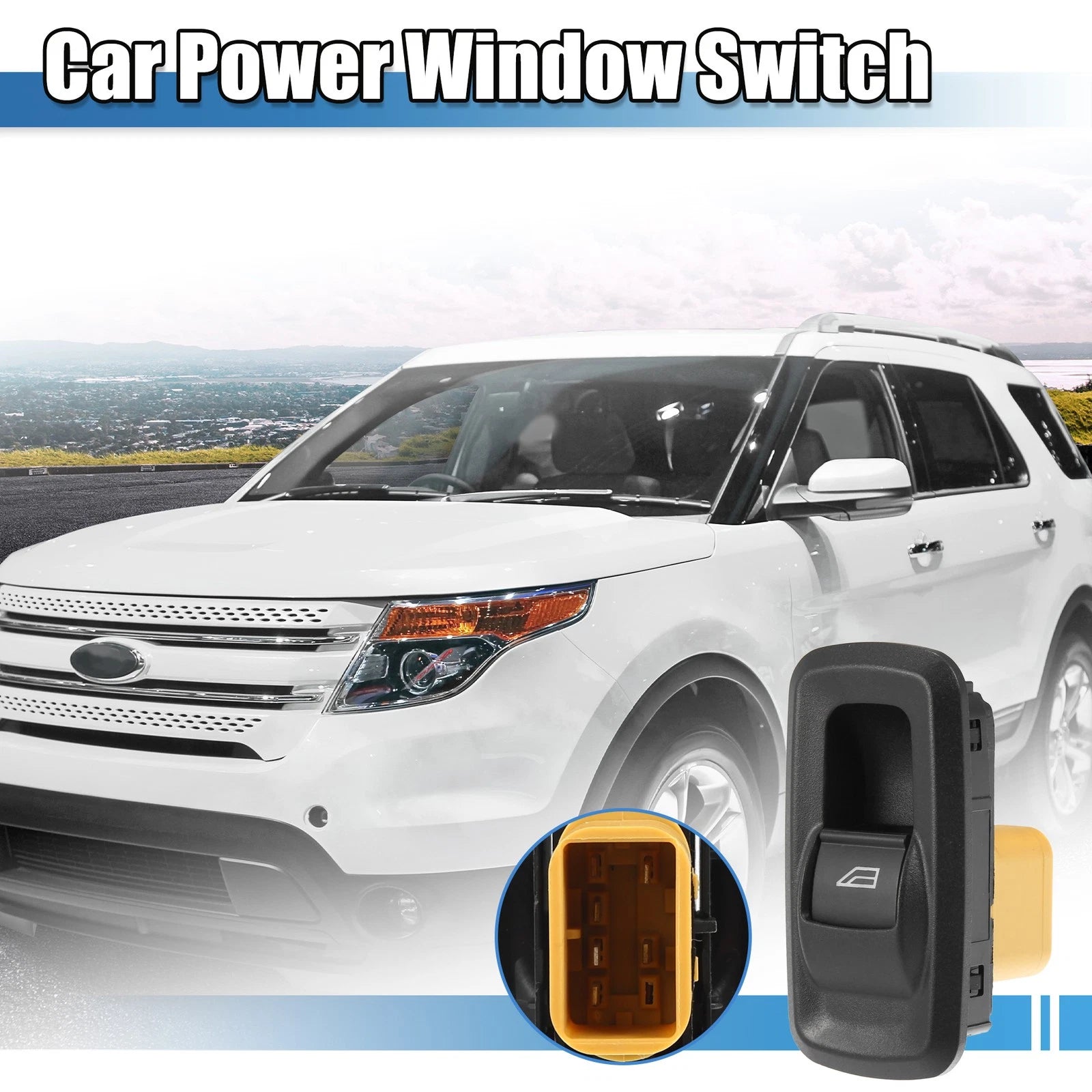 2X Master Power Window Switch for Ford Fiesta (2008–2009) 8A6T-14529-AB