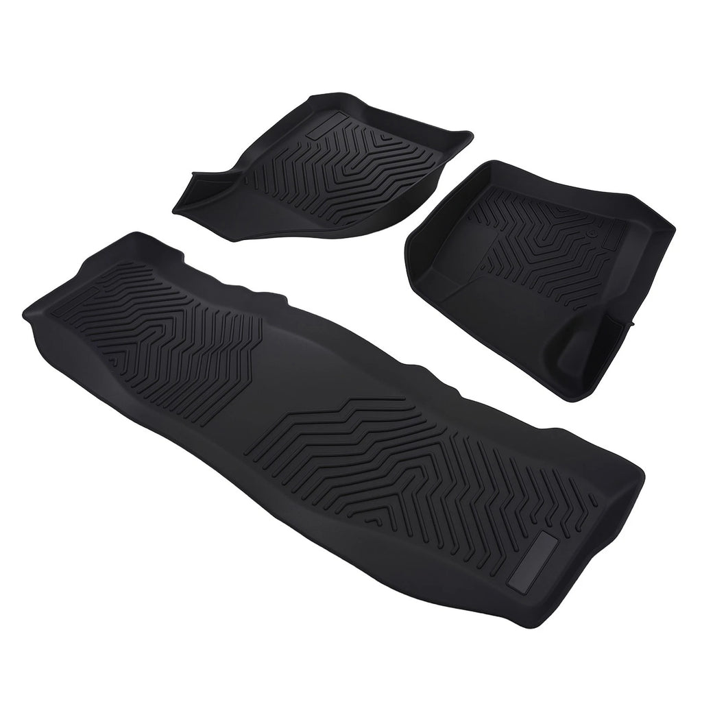 Set of 4 Black Anti-Slip Floor Mats for Ford F250 F350 F450 F550 Crew Cab (1999–2007)