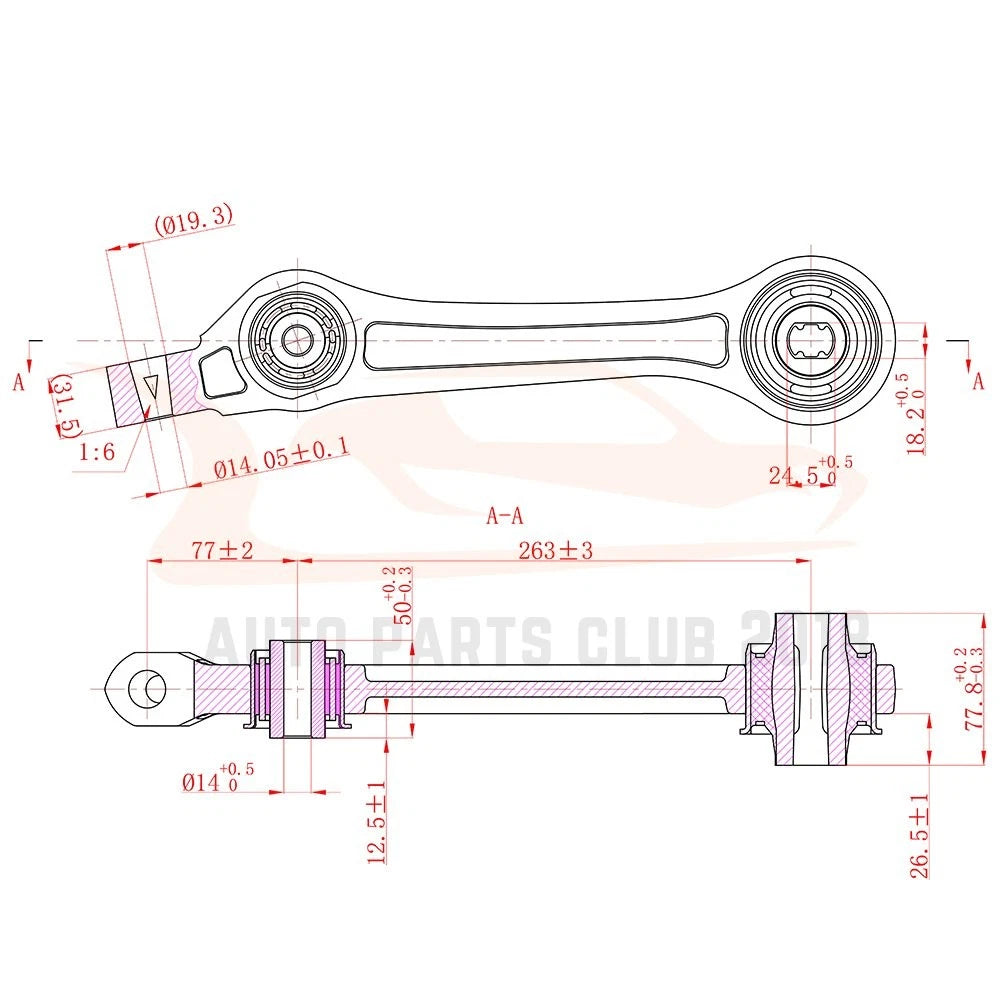 Front Lower Rear Control Arms for Dodge Charger, Magnum & Chrysler 300 (2005–2010)