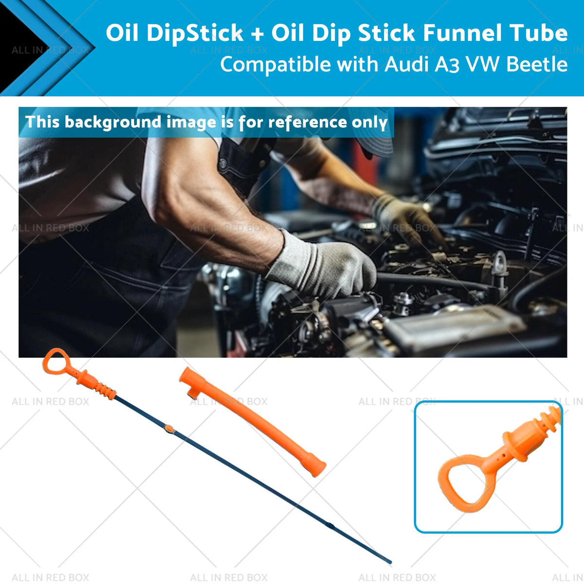 Oil Dipstick + Funnel Tube for Audi A3 VW Beetle (1998–2010)