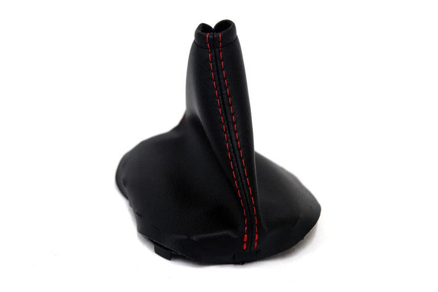 Manual Shift Boot Cover for Kia Rio (2007–2010) Black Red Stitch