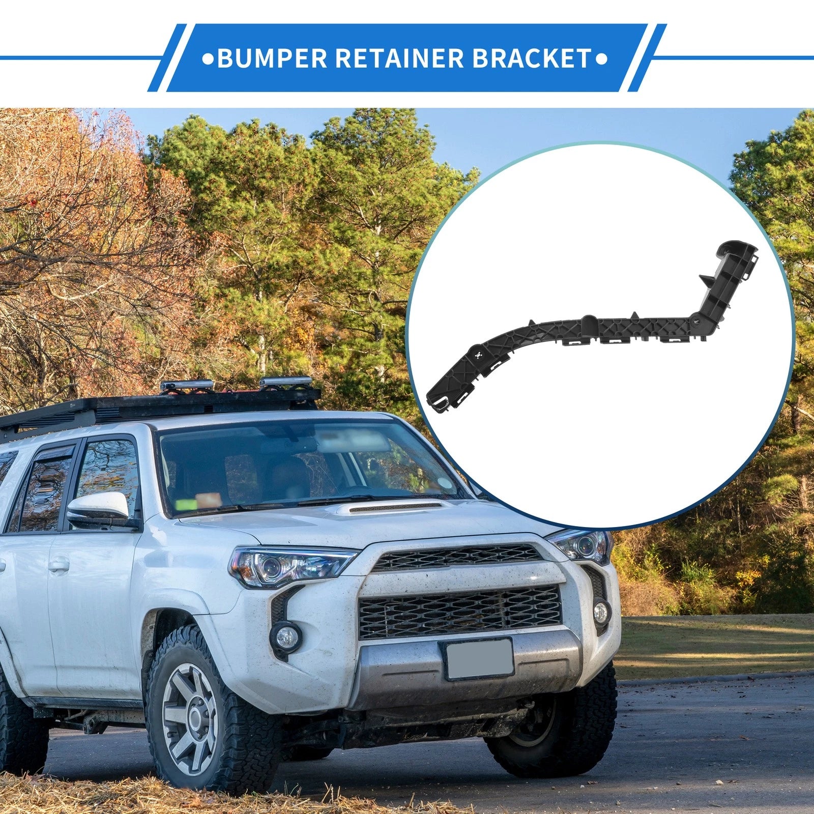 Right Rear Bumper Retainer Bracket No. 5215560080 for Toyota Land Cruiser Prado (2018–2023)