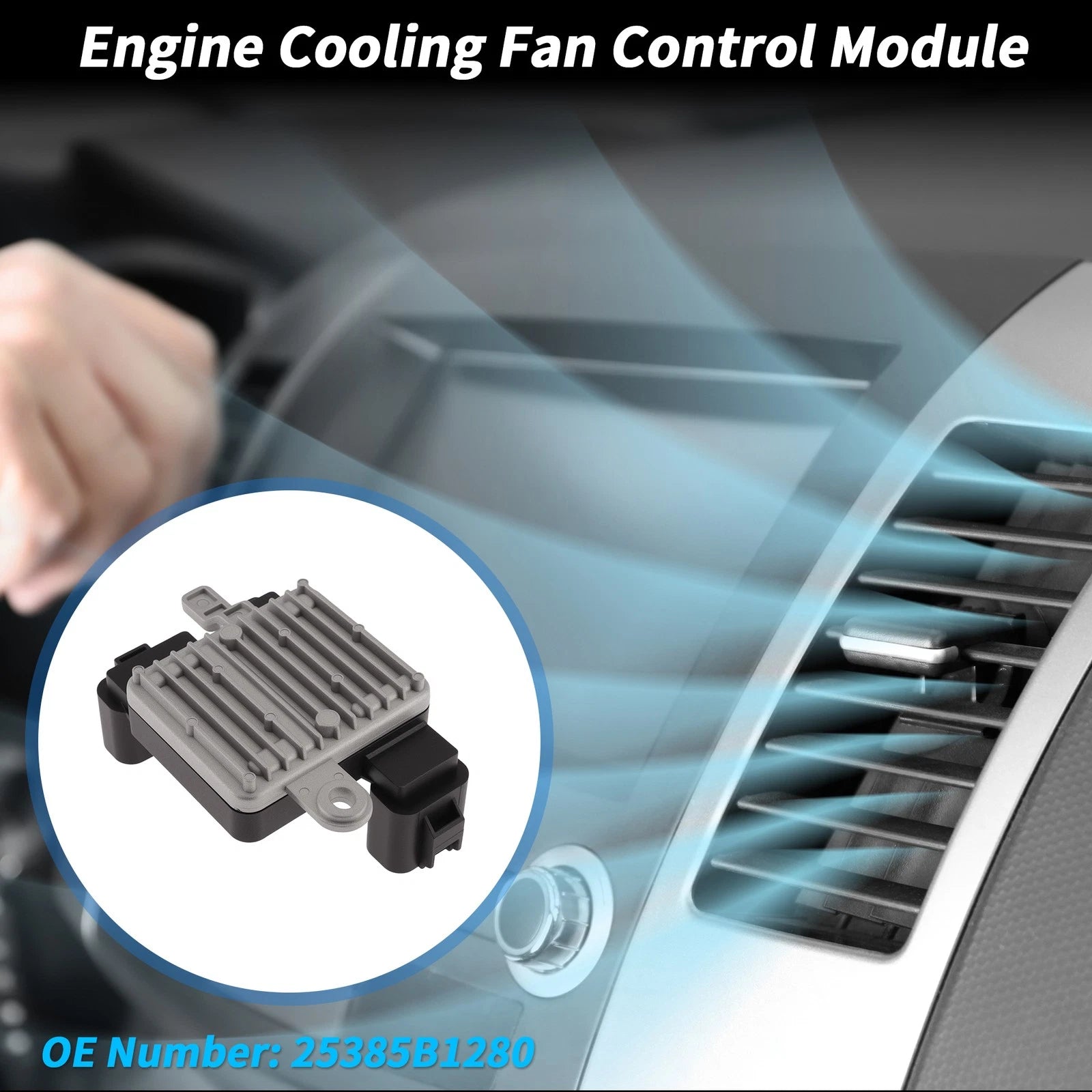 Engine Cooling Fan Control Module No.25385B1280 for Hyundai Genesis G80 (2015–2020)