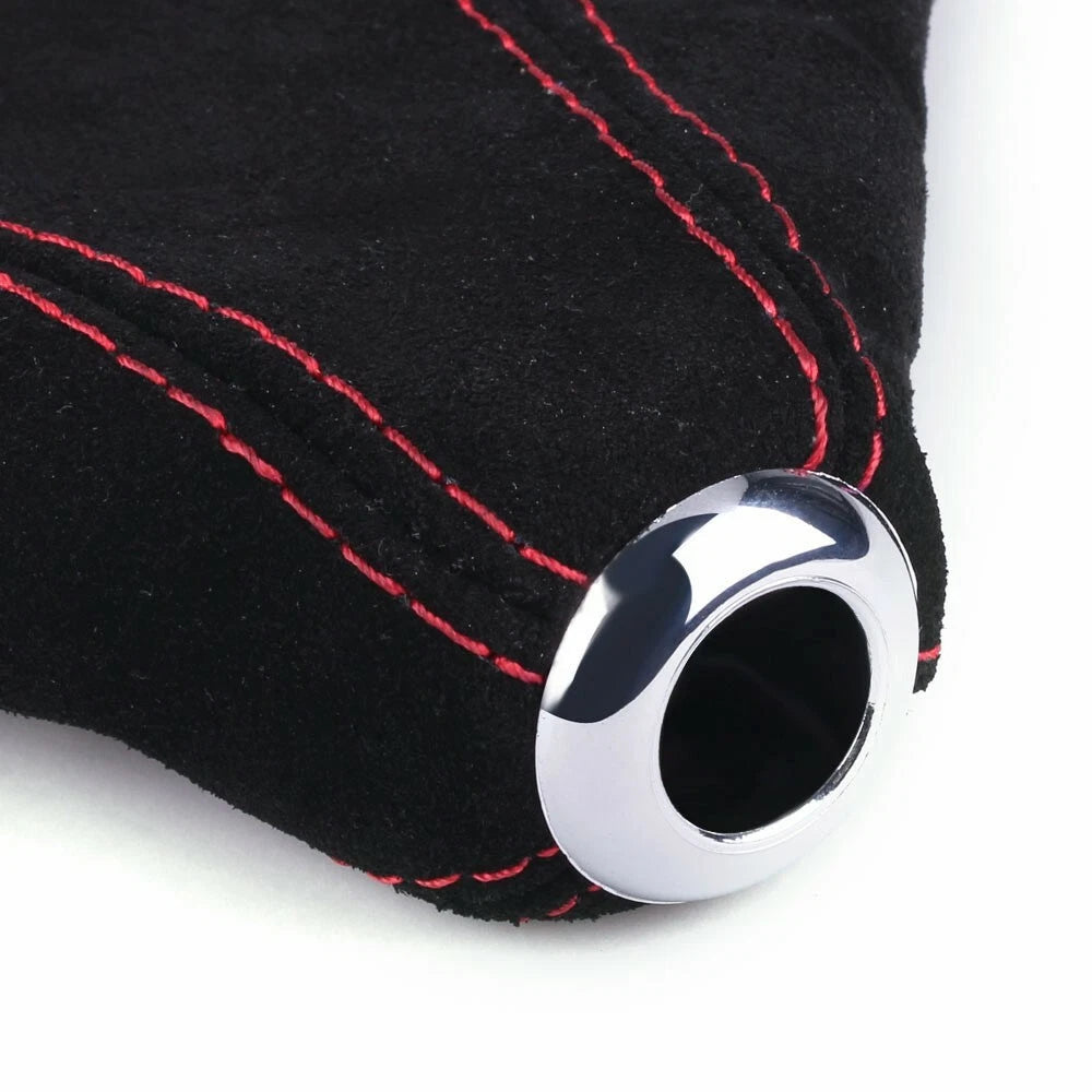 Leather Alcantara Shift Knob Boot Cover for Make Model