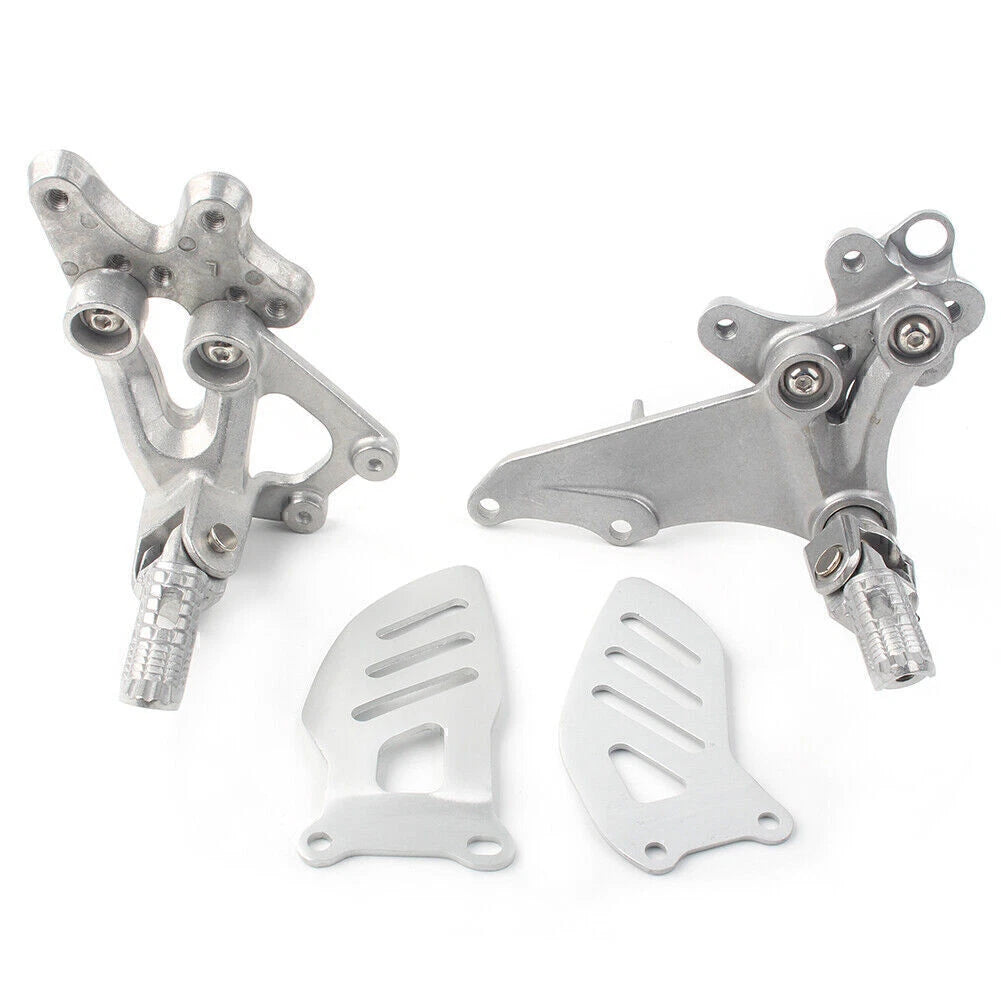 Set of 2 Front Rider Foot Pegs & Brackets for Suzuki GSXR 600 750 (2006–2010)