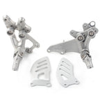 Set of 2 Front Rider Foot Pegs & Brackets for Suzuki GSXR 600 750 (2006–2010)