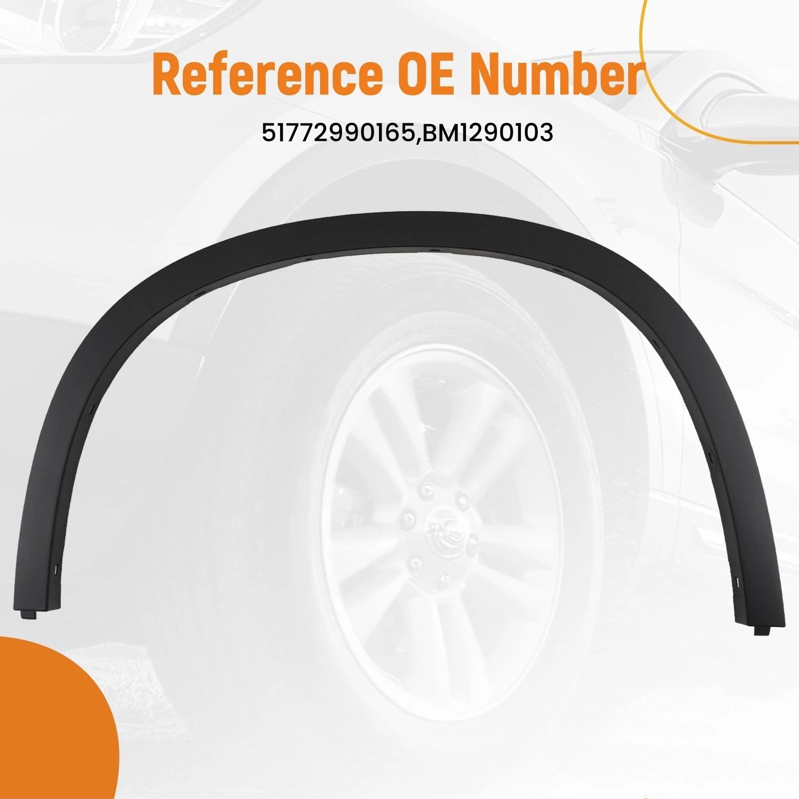 Driver Front Fender Flare Molding for BMW X1 xDrive28i (2012–2015) 51772990165