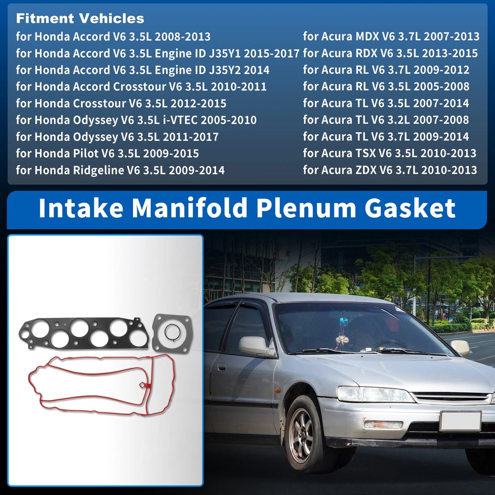Upper Intake Manifold Plenum Gasket SGA12396 for Honda Accord (2008–2013)