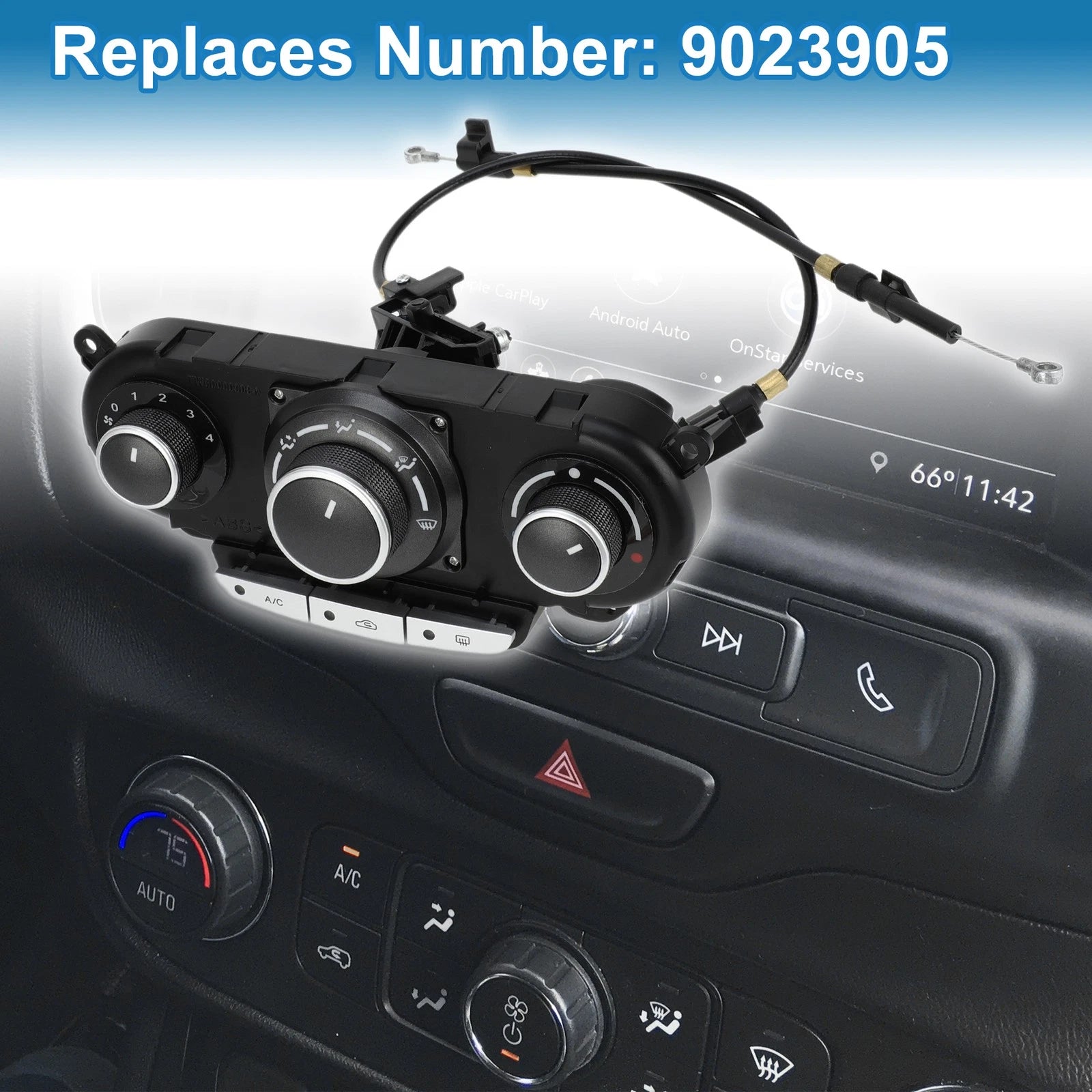 HVAC A/C Heater Climate Control Panel No. 9023905 for Buick Excelle (2008–2015)