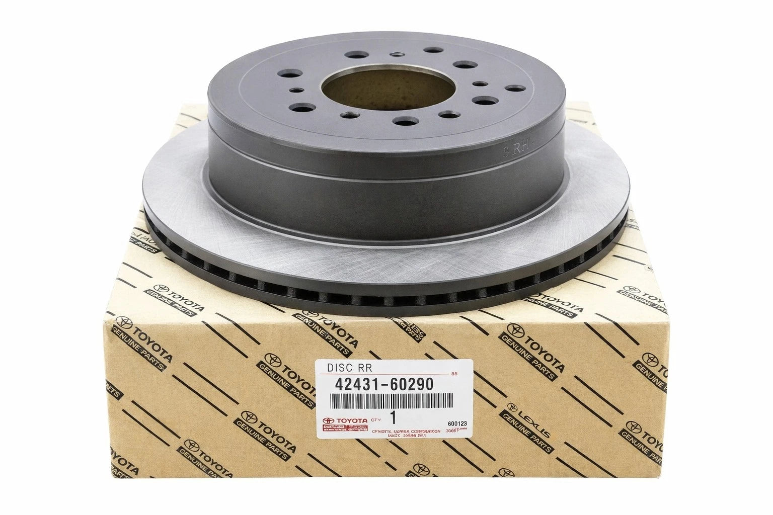 Genuine OEM Rear Disc Brake Rotor for Toyota Land Cruiser, Lexus (2008–2021) 4243160290
