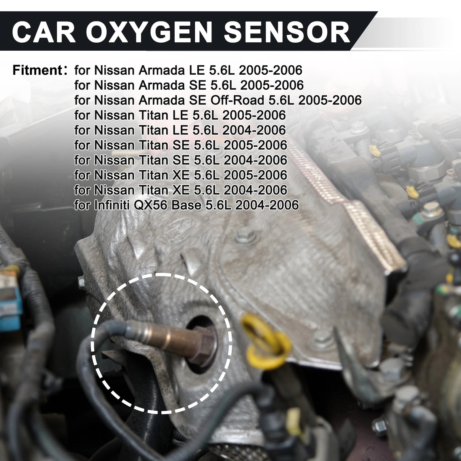 Set of 4 Upstream & Downstream Oxygen Sensors for Nissan Armada (2004–2020) 2345060