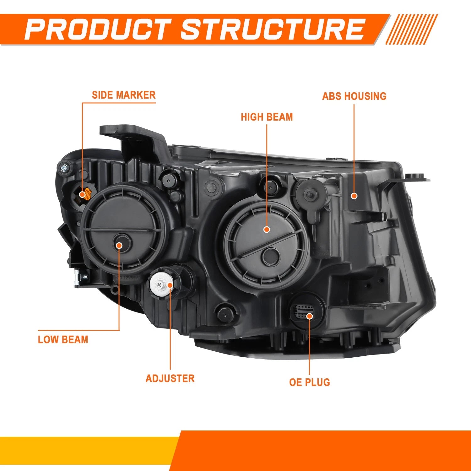 LH Driver Side Steel Hood Hinge for Toyota Camry (2007–2011)