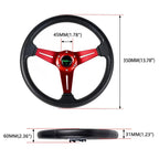 Red Steering Wheel with Hub Adapter and Quick Release for Nissan 350Z 370Z G35 G37