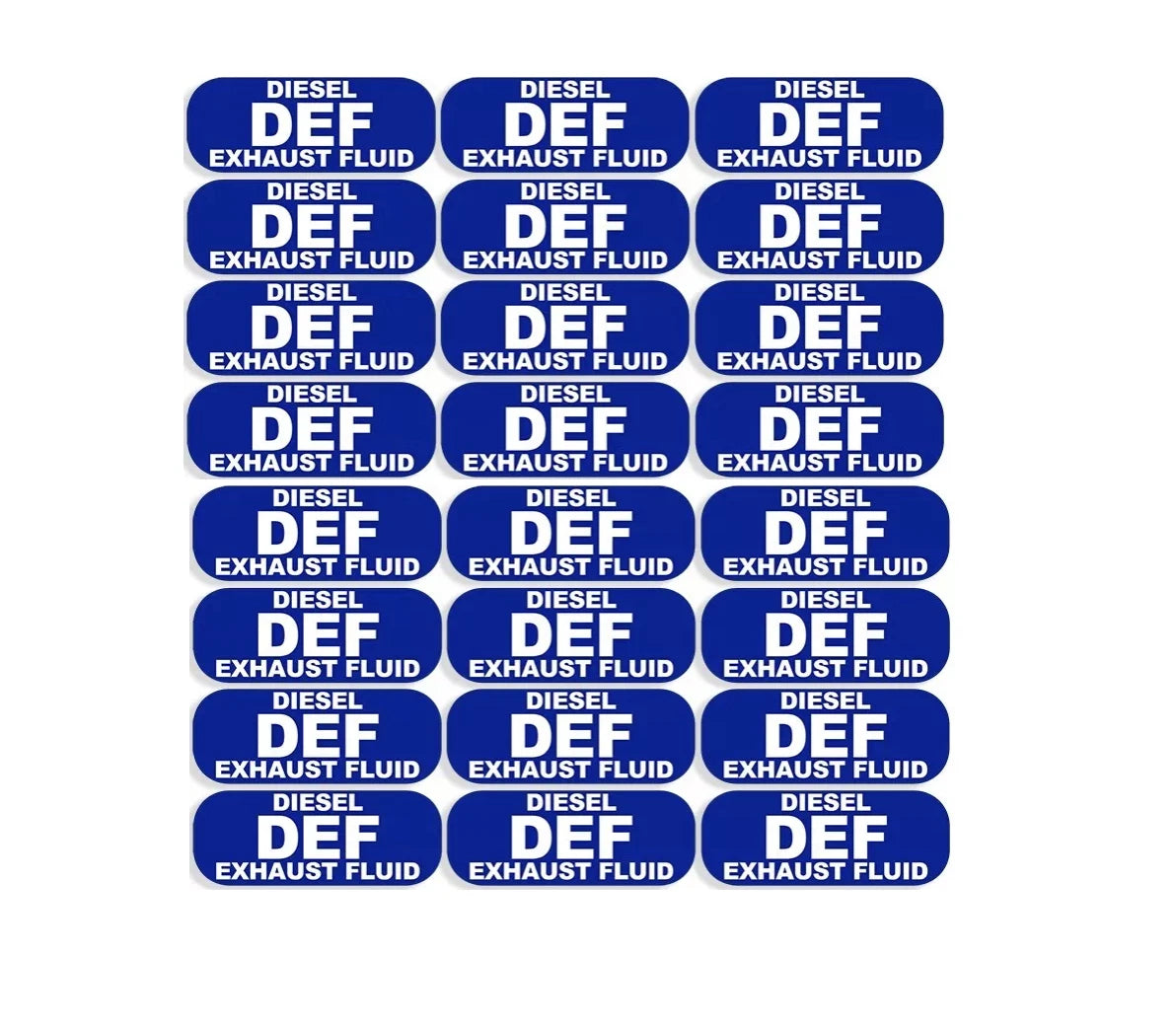 DEF Diesel Exhaust Fluid Sticker Decal Weatherproof 1"x 2" for All Vehicles