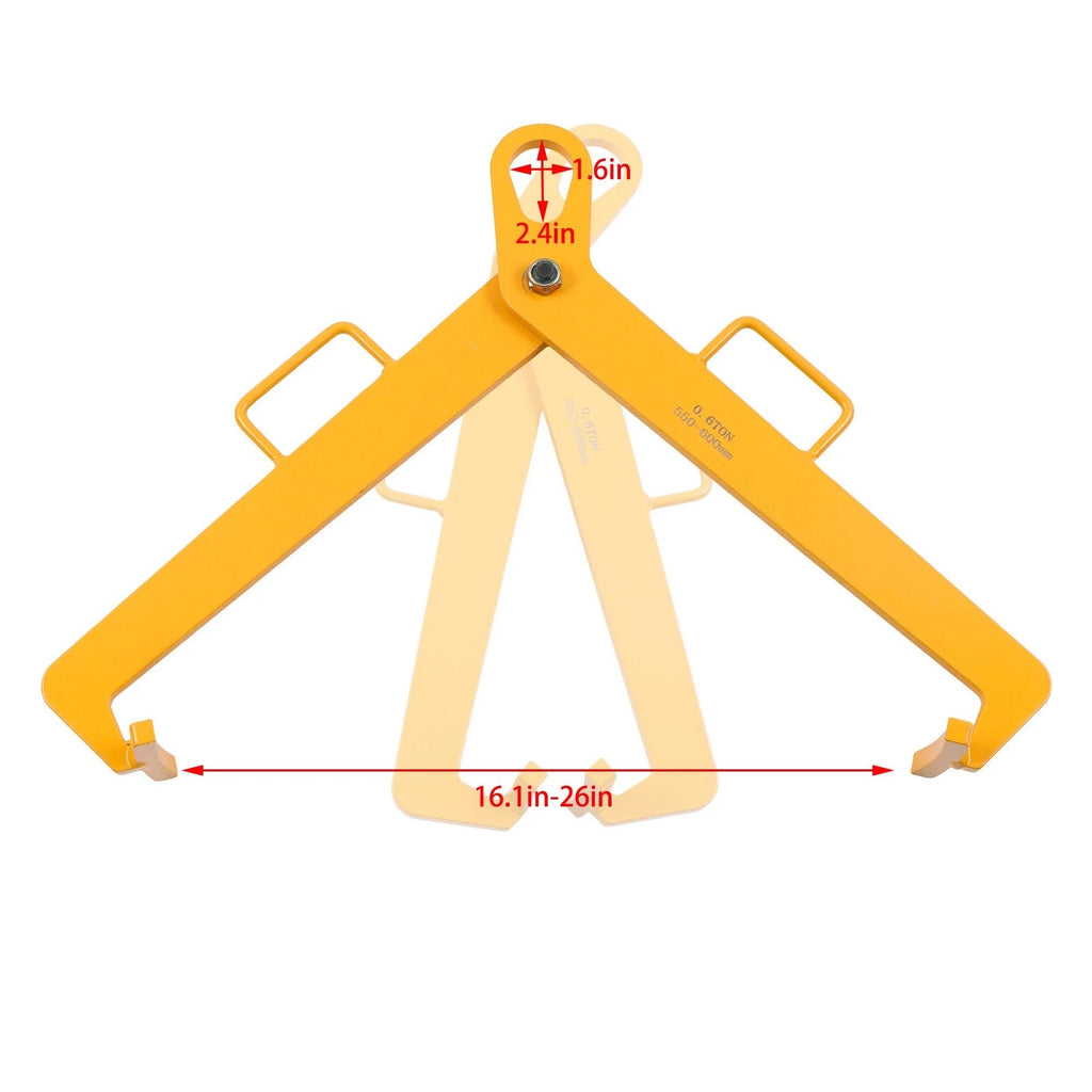 Vertical Drum Clamp Lifter for 55 Gallon Drums (16.1-26 Inch, 1100 LBS)