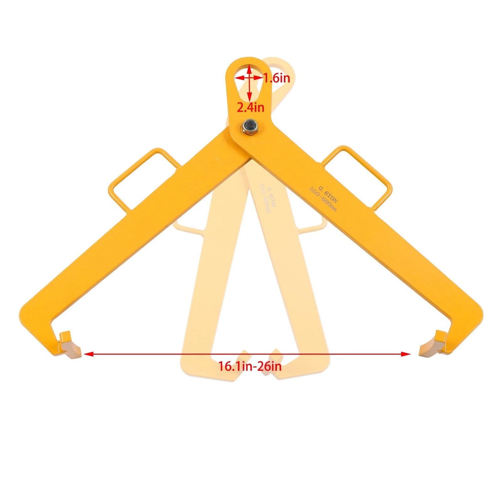 Vertical Drum Clamp Lifter for 55 Gallon Drums (16.1-26 Inch, 1100 LBS)