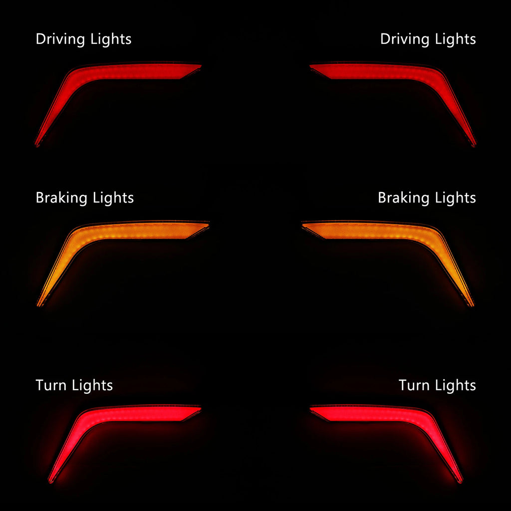 Rear Saddlebag Turn Brake Light Accents for Honda Goldwing GL1800 (2018–2025)