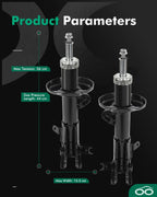 Front Pair Shocks Struts for Honda Civic Coupe (2012) - Drive & Passenger Side