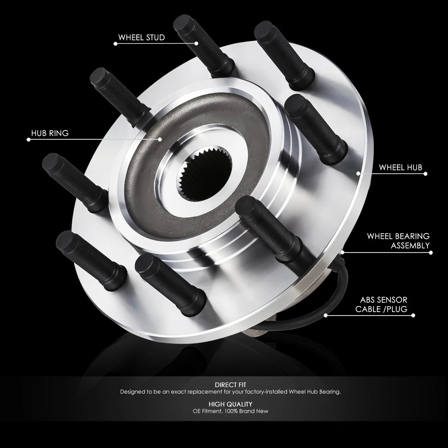 Wheel Bearing & Hub for Dodge Ram 2500 3500 4WD (2000–2002)