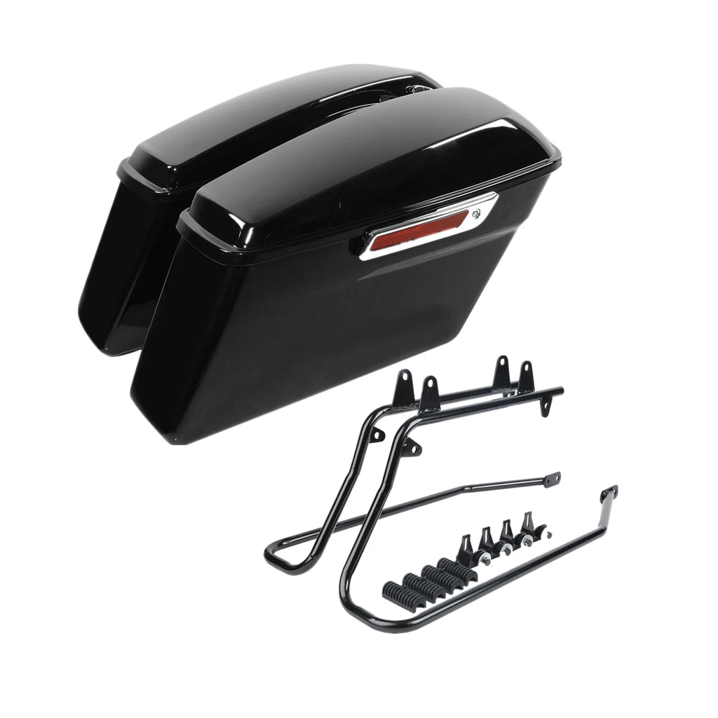Saddle Bags with Conversion Brackets for Harley Softail Fatboy (2000–2023)