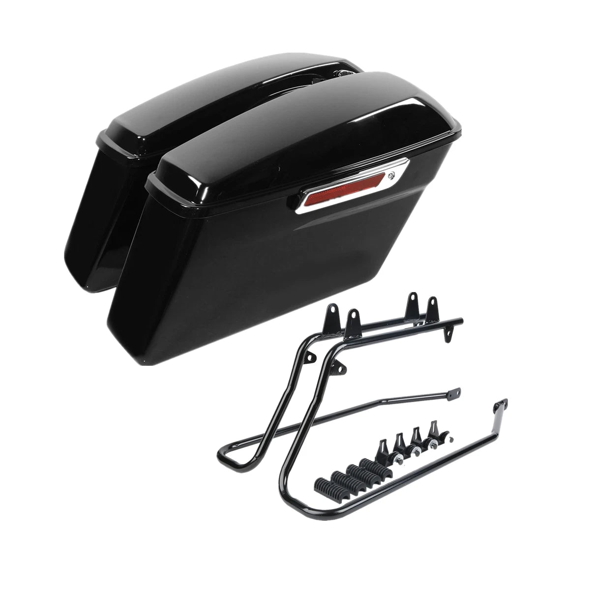 Saddle Bags with Conversion Brackets for Harley Softail Fatboy (2000–2023)